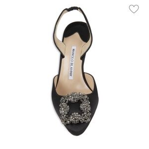 Manolo Blahnik satin shoe